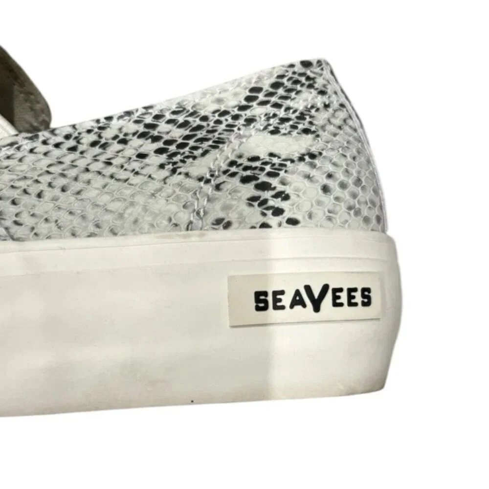 SeaVees Baja Platform Slip-On Sneakers – Embossed Snake Print Leather‎ – 7 🐍🔥